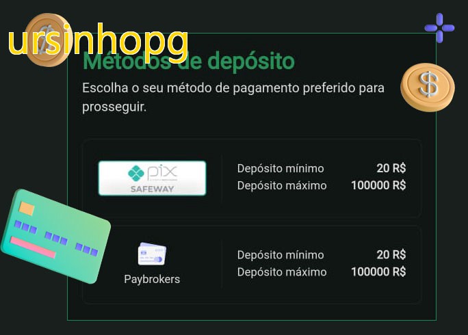 O cassino ursinhopgbet oferece uma grande variedade de métodos de pagamento