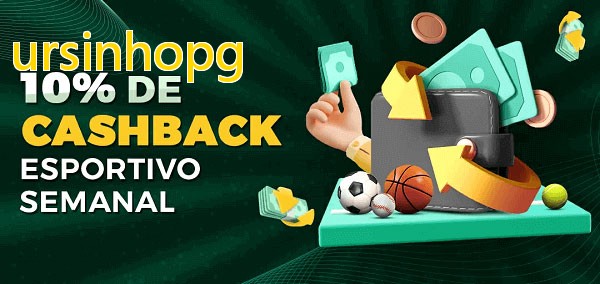 10% de bônus de cashback na ursinhopg